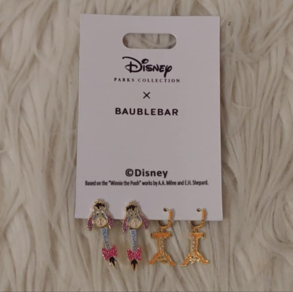 💖FIRM! NWT DISNEY PARKS X BAUBLEBAR WINNIE THE POOH EEYORE AND TIGGER EARRING S